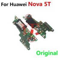 ต้นฉบับสําหรับ Huawei Nova 5T USB Power Charger Port Jack Dock Connector Plug Board Charging Flex Cable Repa