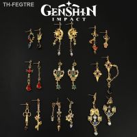 【hot】﹍▫  Game Genshin Earrings Venti Xiao Tartaglia Zhongli Pendant Ear Studs Jewelry Earring Accessories Gifts