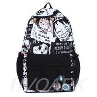 ONE PIECE Backpack Men Graffiti INS Cool Capacity School Bags Cartoon Monkey D Luffy Women Laptop Mochilas infantil