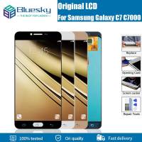 สำหรับ Samsung Galaxy C7 C7000 SM-C7000 LCD Super AMOLED หน้าจอดิจิตอลสัมผัสหน้าจอ LCD แทนการประกอบสำหรับ LCD C7