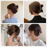 Korean Golden Large Metal Hairclip Hairpin Bath Hair 20Designs Fashion Catch European and American Retro Shell HeaddressTH