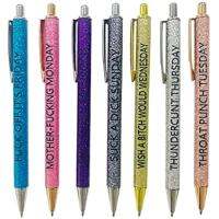 7 Pen Everyday Work Office Ballpoint Pen Set Description Adult Attitude Office Gift for Coworkers and Friends