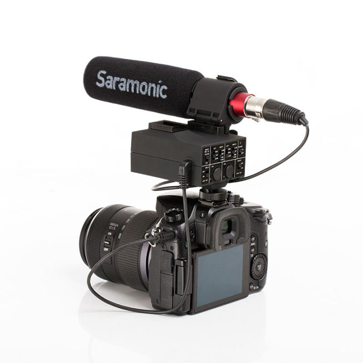 saramonic-ไมโครโฟนและมิกเซอร์-mixmic-ติดหัวกล้อง-2-ch-หัว-xlr-3-pin-พร้อม-saramonic-ไมโครโฟน-shotgun-sr-nv5