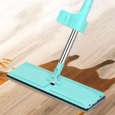 New Squeeze Mop Floor Mops Reusable Microfiber Pads Hand-free Wash 360 Degree Cleaning Flat Mop Household Self Cleaning Tools