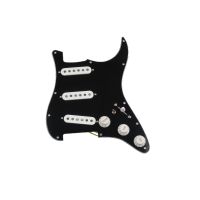 WK-Guitar Pickups SSS 60s Style single coils Alnico 5 Pickups 7-Way Loaded Prewired Pickguard