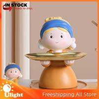 Ulight Modern Girl Figurine Vanity ถาดรูปปั้น Candies Sundries แสดงผลเครื่องประดับผลไม้ Trinket Decor ประติมากรรมสำหรับห้องนอนห้องน้ำ Entryway