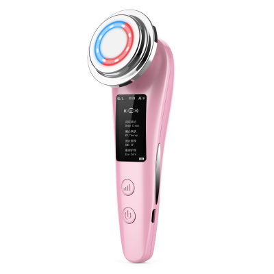 EMS Beauty Instrument Face Lifting Heat Red Blue Light Face Cleaner Deep Cleansing Home Skin Care Device Face Massager Device