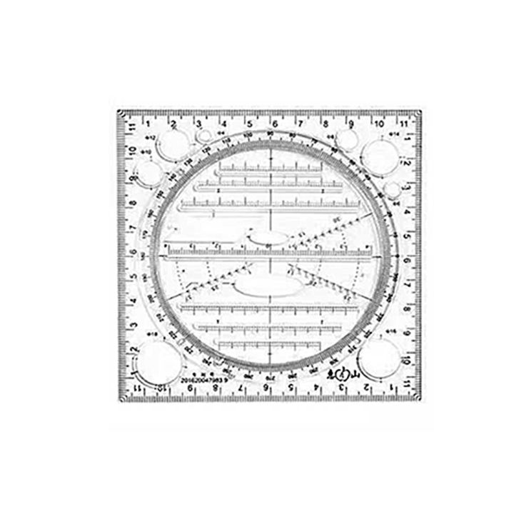 template-geometric-multifunctional-ruler-drawing-ruler-circle-maker-drawing-template