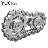 ☊┋ Flywheel Sprockets Gyro Fingertip Chains EDC Metal Stainless Toy Gear Gyro Drop Ship Roadbike Fidget Spinner Relieve Stress Gift