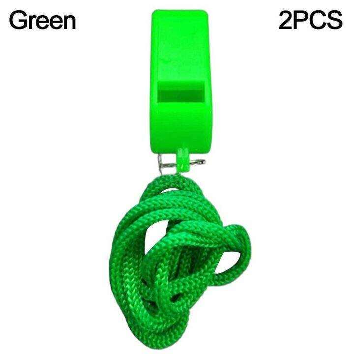 2pcs-metal-whistle-referee-sport-whistles-rugby-party-training-school-soccer-football-basketball-cheerleaders-cheer-with-rope-survival-kits