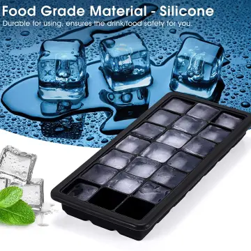 Ice Cube Trays, 2 Pack Silicone Ice Tray with Removable Lids Easy Release  Flexible 21 Ice Cube Molds BPA Free for Whiskey, Cocktail, Stackable  Durable & Dishwasher Safe 