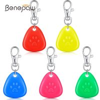 ▦✉✕ Benepaw LED Light Clip-on Dog Collar Pendant Silicone Waterproof 2 Flashing Modes Dog Tag Safety Night Walking Camping Hiking