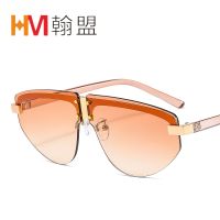 [Free ship] new cross-border frameless sunglasses dazzle colour is irregular and the individuality 8158 men women