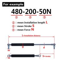 ‘’；【=- 18*8 Rod Stroke Gas Spring Folding Hinge 50N-500N/5Kg-50Kg Force Lift Support Hole Center Distance 480Mm Stroke Distance 200Mm