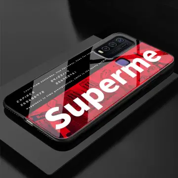 Supreme For iPhone 12 Pro Case Tempered Glass Protector Mirror Back Covers  SUP Superme Supreme Design iPhone 12 Pro Back Cover
