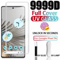 UV Tempered Glass For Google Pixel 7A 7 6 Pro UV Liquid Full Glue Screen Protector Phone Film For Google Pixel 7Pro 7 A Glass