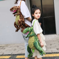 Childrens plush backpack animal cartoon 3D dinosaur baby school bag boy girl cute animal pattern travel bag toy gift baby bag
