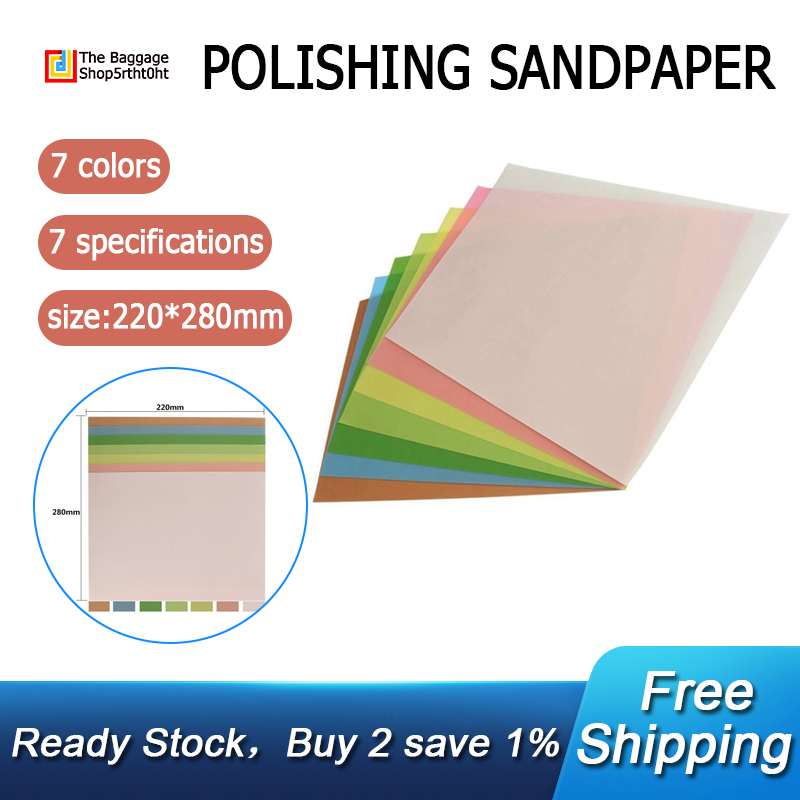 SODIAL 7Pcs/Set Lapping Film Sheets Assortment Precision for Polishing Sandpaper 1500/2000/4000/6000/8000/10000/12000 Grits