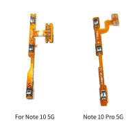 10PCS สําหรับ Xiaomi Redmi Note 10 Pro 10S 4G 5G ปุ่มปรับระดับเสียง Flex Cable สวิตช์กุญแจด้านข้างเปิดปิดปุ่มควบคุมชิ้นส่วนซ่อม