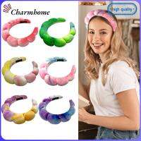 CHARMHOME ที่คาดผมฟองน้ำแบบไม่ลื่นบิดที่คาดผมติดโบว์เครื่องประดับผมสปาแบบพกพาสำหรับล้างหน้าที่คาดผมแต่งหน้า