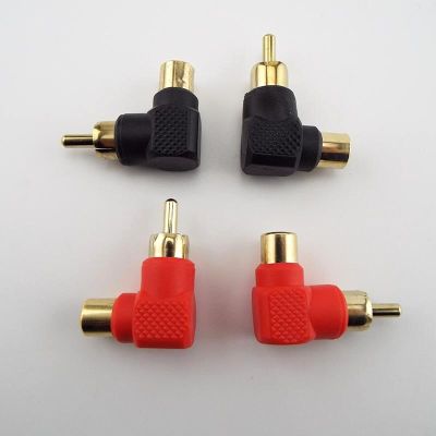 ；【‘； 90 Degree RCA Male To Female Right Angle Connector Plug Adapters M/F 90 Degree Audio Adapter  Plated