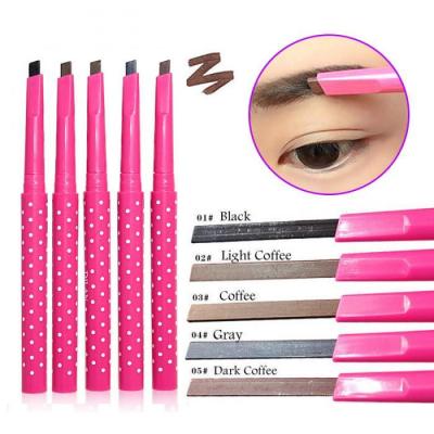 ดินสอเขียนคิ้วลายจุดสีชมพู Pink Polkadot Eyebrow Pencil Waterproof มี 5 เฉดสีให้เลือกค่ะ