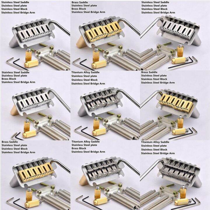 KR2 Point 510 Style Tremolo Bridge with 10.5MM Stainless Steel / Brass