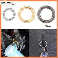 WENKEN 5/10Pcs 25/33/35มม.สังกะสีตะขออัลลอยด์สีดำทองเงินสปริงเกี่ยวเวลาปีนเขากระเป๋าถือเข็มขัดกระเป๋าเข็มขัดฤดูใบไม้ผลิ O-แหวนหัวเข็มขัด Clasp คลิป