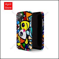 Romero Britto กรณีโทรศัพท์มือถือ iPhone 14 Pro Max / iPhone 13 Pro Max / iPhone 12 Pro Max / iPhone 11 Pro Max / XS Max / iPhone 8 Plus / iPhone 7 plus กรณีป้องกันคอมพิวเตอร์ตก 438