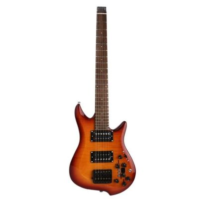 Good quality headless silent electric guitar built in effect portable travel free shipping Guitar Bass Accessories