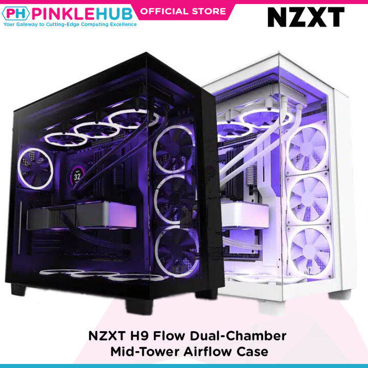 PinkleHub | NZXT H9 Flow Dual-Chamber Mid-Tower Airflow Case | Lazada PH