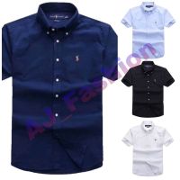 CODtianjia6731 fast shipping ? ? ?Mens Short Sleeve Logo Design Casual Slim Fit/PROMOSI Kemeja Lelaki lengan pendek