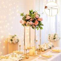 【hot】✙  Metal Column Gold Floor Rectangular Iron Rack Wedding Birthday Event