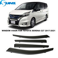 Deflectors หน้าต่างสำหรับ Toyota Serena C27 2017 2018 2019 2020 2021 Window Visor Abs Weather Shield ป้องกันอุปกรณ์เสริม