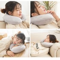 Amazon Explosive Travel Storage Plane Pillow Magnetic Cloth Cervical Spine U-shaped Memory Foam Creative Neck Factory Direct Sales Pillow