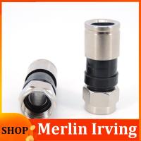 Merlin Irving Shop 5/10 Pcs RG6 F Type Compression 2.7cm Snap Seal Plug Connector For Sky Satellite Virgin Cable