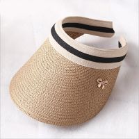 Topi Bucket หมวกสำหรับผู้หญิง,หมวกแก๊ปหมวกแฟชั่นหมวกกันแดดทำมือสำหรับผู้หญิงหมวกแก๊ปหมวกหน้าร้อนพ่อแม่ลูกหมวกชายหาดด้านบนว่างเปล่า