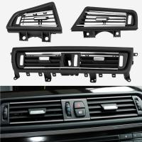 [HOT XIJXLKLKWMN 516] ด้านหน้าแถวลมเครื่องปรับอากาศ Vent ย่าง O Utlet แผงสำหรับ BMW 5 Series F10อุปกรณ์ F18ที่มีแผ่นโครเมี่ยม (LHD)