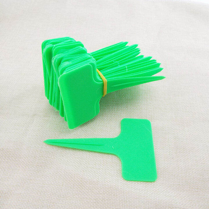 qkkqla-50pcs-10cm-plastic-pvc-plant-t-tags-labels-flower-pots-waterproof-markers-herbs-garden-tools-supplies