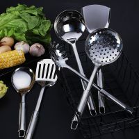 [COD] Jia stainless steel spatula kitchen utensils set soup spoon colander floor stall tools fence noodles frying shovel