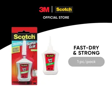 3M Scotch Liquid Super Glue, 0.07oz (2g), precise no mess tip, dries  quickly