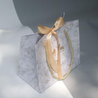 AVEBIEN 10pcs Creative Marble European Style Gift Bag Wedding Gift Box Gives Bride Wedding Favors and Gift Candy Bags for Guests