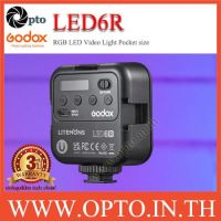 LED6R Godox Litemons RGB Color Pocket-Size+Battery LED Video Light RGB and 3200 to 6500K ไฟต่อเนื่อง(ประกันศูนย์opto)