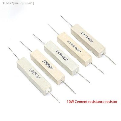 ❄♈☬ 10pcs 10W 5 Cement Resistor Power Resistance 0.1R 0.22R 0.33R 0.47R 0.5R 1R 1.2R 1.5R 0.1 0.22 0.33 0.47 0.5 1 1.2 1.5 ohm