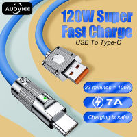 AUOVIEE 120W 7A USB ชนิด C Xiaomi สายชาร์จสำหรับเร็วเรดหมี่หัวเว่ย Samsung Type-C Silicagel สายสายข้อมูลอุปกรณ์เสริมโทรศัพท์