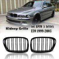 ABS Front Center Grill Hood Kidney Grille Dual Line 2 Slat for BMW E39 5 Series 525 528 530 535 M5 1999-2004 Car Accessories