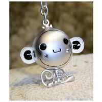 Big mouth monkey carefree to play monkey key auto accessories couple female key ring ring card buckle lovely Korean creative contracted