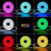 Flexible RGB LED Strip light Neon Rope Tube Light 12V Silica Gel Soft Lamp IP67 Waterproof DIY Sign 120led/m For Home Decoration