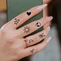 Amazoncom  Chi Rho Temporary Tattoo Sticker Set of 2  OhMyTat  Beauty   Personal Care