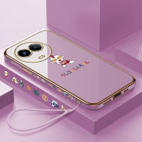 [ฟรีสายคล้อง] สำหรับ Realme 11 5G Realme Narzo 60 5G เคสมือถือตัวการ์ตูนน่ารักอุลตร้าแมนเคสขอบสี่เหลี่ยมชุบเคสโทรศัพท์นิ่มหรูหรา